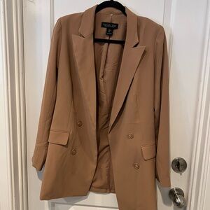 Rachel Zoe Double Breasted Tan Blazer